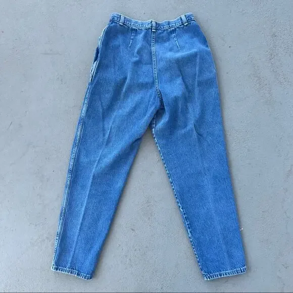 Epic 80s Mom Jean High Waist Rise Pleated V Yoke Bareback Sears - Picture 2 of 5